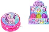 KandyToys Reaktionsfreudiges helles Einhorn-LED-Yoyo für Kinder, drei Farben, Kinderspielzeug, 5,5 cm