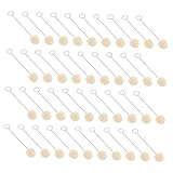 Veemoon 40 Stück Lederpflege Werkzeug Fleece Ball Applikatoren für Gleichmäßige Färbung von Leder für Handwerksprojekte DIY Lederfärbung Langlebig und Praktisch