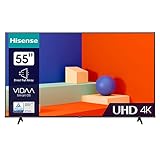 Hisense 55E6KT 139cm (55 Zoll) Fernseher, 4K UHD Smart TV, HDR, Dolby Vision, Triple Tuner DVB-C/S/ S2/ T/ T2/ DTS Virtual X, Alexa Built-in, Bluetooth, WiFi, Hotel Mode, Schwarz [2023]