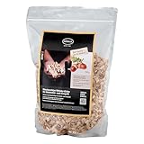 RÖSLE Räucherchips Whisky-Eiche, 750 g, für Räucherbox auf Smoker, Holzkohle- und Gasgrills, rauchaktiv, naturbelassenes Holz, Braun