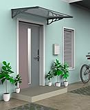 SCHARTEC Aluminium-Vordach als Haustürvordach in 100, 120 oder 150 cm | schützt auch bei extremen Wetterlagen | Vordach für Haustür Überdachung | Aluminium Polycarbonat | Größe wählen