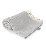 Meri-Home Tagesdecke 150 x 200 cm Kuscheldecke Sofa Überwurfdecke, Bett Überwurf Decke Tagesdecken Sofadecke Leichte Couch Wohndecke (150 x 200 Grau)