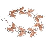 Pilipane Schmetterling Regenkette Dekorative Metallabwärtsspitze Regenfänger für Garten im Freien Garten Innenhof