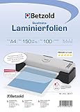 Betzold - Laminier-Folien DIN A4 100 Stück - Laminier-Taschen Folier-Folien 150 mic 250 micron