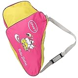 MUSISALY Eislauftasche Schlittschuhe Tasche schlittschuhtaschen Rollschuhbeutel Rollentasche Koffer zum Eislaufen Tragbarer Rollschuhhalter Aufbewahrungstasche für Schlittschuhe Oxford Rosa