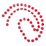 TEHAUX Kristallglas Perlenkette Achtkant Perlenvorhang Robuste Metallglieder Vielseitige DIY Türvorhang Lampenschmuck Elemente Dekorativ für Wohnzimmer Flur Langlebig und Farbbeständig