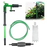 NIRJIK Aquarium Reiniger Multifunktionaler, Aquarium Wasserwechsel Komplettset mit Schlauch und Pumpe, Handbetriebener Fisch Tank Bodenreiniger, Mulmsauger Sand Filter für Wasserwechsel und Reinigung