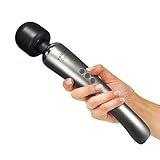 Yarosi Kabelloser Massagestab - Stärkste Therapeutische Vibrationskraft - Stressfreier - Bestens bewertet Muskelschmerzen und Erholung nach Ihrem Sportprogramm - USB - Curve - Silber