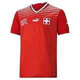 PUMA Schweiz Trikot Home Kinder WM 2022, Größe:140, Spielerflock (zzgl. 22.90EUR):0 ohne Flock