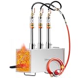 VEVOR Tragbare Propan-Schmiede Hufschmiede-Schmiede mit 3 Brennern, 1427 ℃ Schmiedeofen zur Werkzeug- und Messerherstellung, quadratische Schmiedewerkzeuge aus Edelstahl mit großer Kapazität