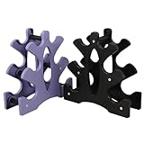 Abaodam 2 Stück Hantelregal aus Robustem Kunststoff Kompakter Hantelständer mit Bodenhalterung für Zuhause Platzsparender Hantel Organizer in Modischem Design