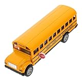 iplusmile Schulbusmodellspielzeug Autos Flugzeug Busmodell Busse für Schulbusspiel diecast ziehen Busspielzeug zurück Legierung Gelb