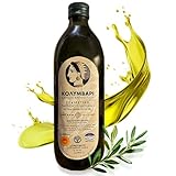 Kolymvari Olivenöl g.U. | Extra Natives Olivenöl 1 Liter Flasche – Kreta, Griechenland | Premium Olivenöl | 100% Koroneiki Oliven | traditionelle Handernte | Kaltextraktion | niedriger Säuregehalt