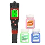 pH Messgerät für Hydrokulturwasser, Digitaler pH Tester für Wasser, TDS Tester EC PPM Test für Pflanzennährstoffe, 4-in-1 Messgerät für Leitfähigkeit, pH Stift für Trinkwasser, DWC, Zimmerpflanzen