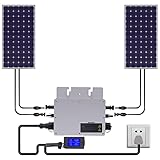 czyuRachel Solar Mikro Wechselrichter, 700w Solar Grid Tie Micro Inverter Micro Wechselrichter Reiner Sinus Inverter Wasserdicht Ip65 Pv Eingang 220v Mit LCD-Anzeige Und Digitale Steuerung