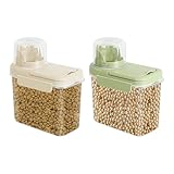 Fyfjur Hundefutter Aufbewahrung, 2 Stück Futtertonne mit Insektensicherer Box, 1,6L Katzenfutter Schüttdosen mit Messbecher Tragegriff, Gegen Feuchtigkeit Abgedichtet Mehl Aufbewahrung für Müsli Reis