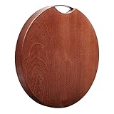 CAFIEDR Kariertes Koch-Schneidebrett, klein, rund, für Hack- und Wiegemesser, Holz, schimmelresistent, Haushaltsholz, Küche und Paneel, langlebig
