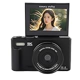 Digitalkamera für Fotografie, UHD AF Autofokus 75MP Vlogging -Kamera mit 3 Zoll 180 ° Flip -Bildschirm, 18x Digitaler Zoom, Blitz, Kompakte WLAN -Kamera für Reise -Teenager (Black)