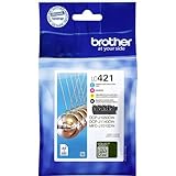 Brother Original LC-421VAL Tintenpatronen Value Pack für Brother DCP-J1050DW, DCP-J1140DW, MFC-J1010DW (bestehend aus 4 Tintenpatronen: Schwarz, Cyan, Magenta, Gelb)
