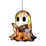 Suncatcher Halloween Suncatcher Nette Hängende Anhänger Wand Fenster Ornament Für Familie Kunst Wand (White, 14.5x20cm)
