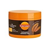 Carroten Intensive Tanning Gel 150 ml - Tan Accelerator with Coconut Oil and Vitamin A & E - Sunbed Tanning Accelerator - Sunscreen without SPF