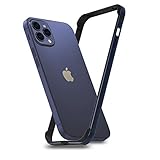 Arktis Hülle kompatibel mit iPhone 12 Pro, Alu Bumper Rahmen - Pacific Blue kabelloses Laden möglich Alubumper Aluminium ultradünn federleicht