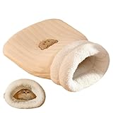 Leinenstoffbett – Schlafsack für Katzen, warmes Katzenbett | Waschbare und gemütliche Katzenbetten, leicht zugänglicher Katzenschlafsack mit niedlichem Bärchenmuster, Schlafsack