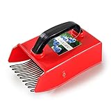 GUGULUZA Beerenpflücker Beerenkamm, Kunststoff und Metall Kamm, Heidelbeerkamm Obstpflücker für Heidelbeeren Preiselbeeren 24 x 14 x 13cm,Schwarz + Rot