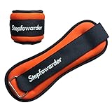 Stepfowarder 2er Set Gewichtsmanschetten 0.3-1.0kg, Gewichtsmanschette Fuß Gewichte für Beine und Arme, 3 Farbvarianten, Laufgewichte für Hand- und Fußgelenke (2 * 0.3KG - Orange)