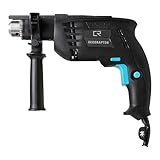 Cecotec Elektrische Schlagbohrmaschine CecoRaptor Impact Drill. 850W, 13mm Bohrer, 4800 U/min, 46000 Schläge pro Minute, Zusatzgriff, Arretierungsschalter am Abzug, Tiefenanschlag, 3m Kabel