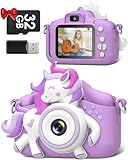 Kinderkamera, Gofunly Kinder Kamera 1080P 2,0-Zoll-Bildschirm Kamera Kinder mit 32GB-Karte Selfie Digitalkamera Kinder Fotoapparat Kinder für 3-12 Jahre Jungen und Mädchen Weihnachten Spielzeug