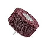 TIVOLY - Schaumstoff-Schleifbürste für Bohrmaschine - Extrudiertes Nylon + Korundkörnungen - Körnung 80 - Reinigung und Abbeizen aller Holz- und Metalloberflächen