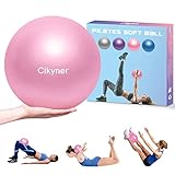 Cikyner Gymnastikball Klein, 23-25 cm Soft Pilates Ball mit aufblasbarem Strohhalm für Pilates, Yoga, Ganzkörpertraining, Verbesserung des Gleichgewichts zu Hause im Fitnessstudio und im Büro