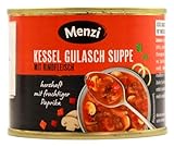 Menzi Kessel Gulasch Suppe mit Rindfleisch, 4er Pack (4 x 5 x 200ml Dosen)