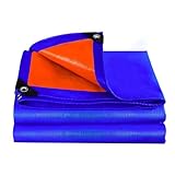 Gruytoie LKW Plane 4x10m, Premium Abdeckplane mit Ösen, Reißfest, Langlebig, Wasserdicht Gewebeplane Schutzplane für Gartenmöbel, Schuppen und Camping