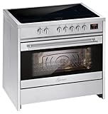 GURARI Induktions Standherd 90 cm GCH E 913 X Induktionsherd mit Elektro Backofen 90 cm Edelstahl Range Coocker mit 5 Induktionszonen (2 Flex Zone) alle mit Booster