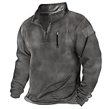 SHE.White Cashmere Pullover Herren Weisses Hemd Männer Zip Hoodie Herren Oversize Sportbekleidung Für Herren Männer Hoodie Schwarzes Poloshirt Herren Y2k Hoodies Halloween T Shirt(4-Gray, XXL)