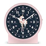 Cander Berlin MNU 1209 M Kinderwecker lautlos Einhorn Licht Snooze Beleuchtung analog Jungen Mädchen Kinderzimmer Wecker Kinder