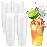 FWEEK 100 Stück Einwegbecher, Partybecher 360ml, Plastik Glühweinbecher, Mattierte Plastikbecher, Plastikbecher aus Kunststoff für Getränkepartys, Geburtstag, Hochzeit