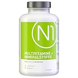 N1 Multivitamin Tabletten hochdosiert - Alle Vitamine + Mineralien - 365 Tabl. Jahresvorrat - vegetarisch - Nahrungsergänzungsmittel