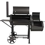 TAINO Yuma XXL 90kg Profi-Smoker massiver Räucherofen Holzkohle schwarz 3,5mm Stahl