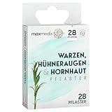 Warzenpflaster mit 28 veganen Salicylsäure Pflaster gegen Warzen, Hühneraugen, Dornwarzen & Stielwarzen - Natürliches Warzen Pflaster zur Warzenbehandlung - Sicher & Effektiv - Warzenmittel - maxmedix