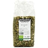 Oltresole - Kürbiskerne 1 kg - Bio-Rohsamen, bereits entsteint, ungeröstet und ungesalzen, Eiweißquelle, ideal als Snack und zur Verwendung in Mischungen oder Salaten