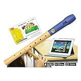 Voggenreiter Blockflöte aus Holz & Kunststoff für Kinder ab 6 Jahre und Anfänger inkl. Flute Master (Lernsoftware App) - deutsche Griffweise & blauer Flötenkopf 1142-7