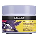 John Frieda Violet Crush Silber Maske - Inhalt: 250ml - Für blondes Haar - Neutralisiert Gelbstich - Repariert Haarschäden