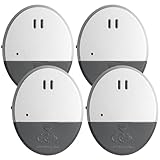 Ultra-Dünner Fensteralarm, 4 Stück Glasbruchalarm mit Lautem 130dB Alarm, Glasbruchmelder Türalarm Fensteralarm, Mini-Alarmanlage Aufkleber Alarmanlage mit Erschütterungssensor