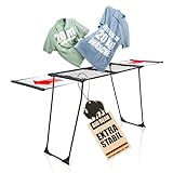 BigDean Wäscheständer ausziehbar 20m - Wäscheständer XXL - Wäscheständer Schwarz – Wäscheständer stabil