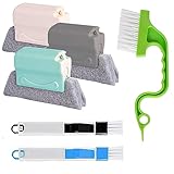 QeeHeng Fensterrillen-Reinigungsbürsten, 6 Stück, Haushalts-Tiefenreinigungswerkzeug, magisches Fensterbank-Reinigungswerkzeug für Schiebetür, Rollladen, Klimaanlage, Badezimmer/Dusche, Jalousien