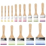 15 Stück 12 Größen Pinsel Acrylfarbe Breit Acrylpinsel Künstlerpinsel Flachpinsel Malpinsel Pinselset Acryl mit Holzgriffe für Acrylmalerei Ölmalerei Graffiti Wandmalerei Aquarellmalerei Gouache