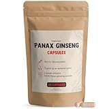 Cupplement Panax Ginseng 60 Kapseln 10:1 Extrakt 500 MG pro Kapsel – Konzentration – Müdigkeit – Keine Koreanische Ginseng – Libido – Vegan – Nahrungsergänzungsmittel – Superfood